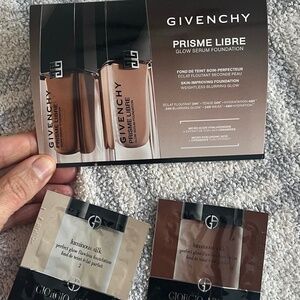 Givenchy and Armani foundations